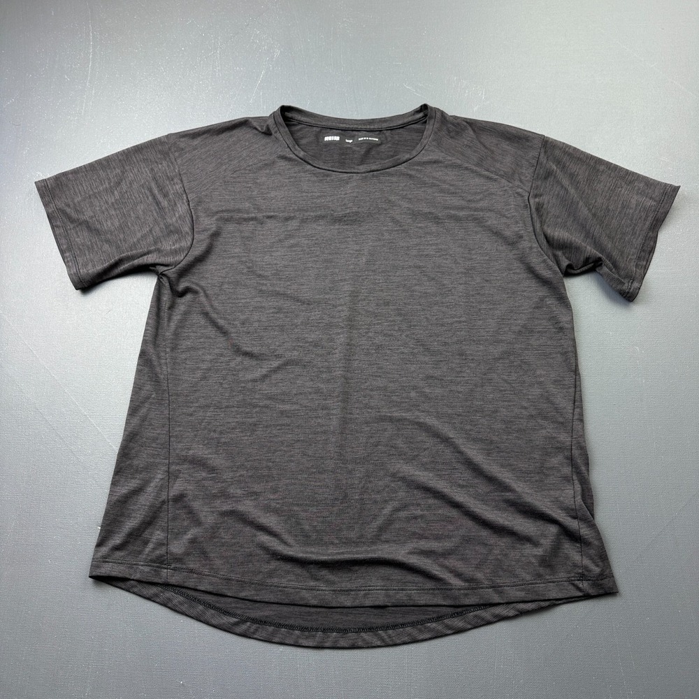 REI Co-op Mens T-Shirt Large Black Polyester Short Sleeve Athletic Hiking Shirt